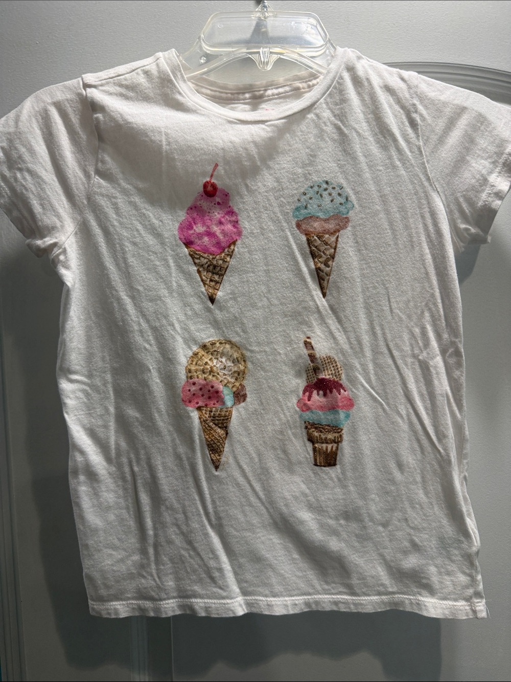 Crewcuts White Short Sleeve Tee with Ice Cream Cones